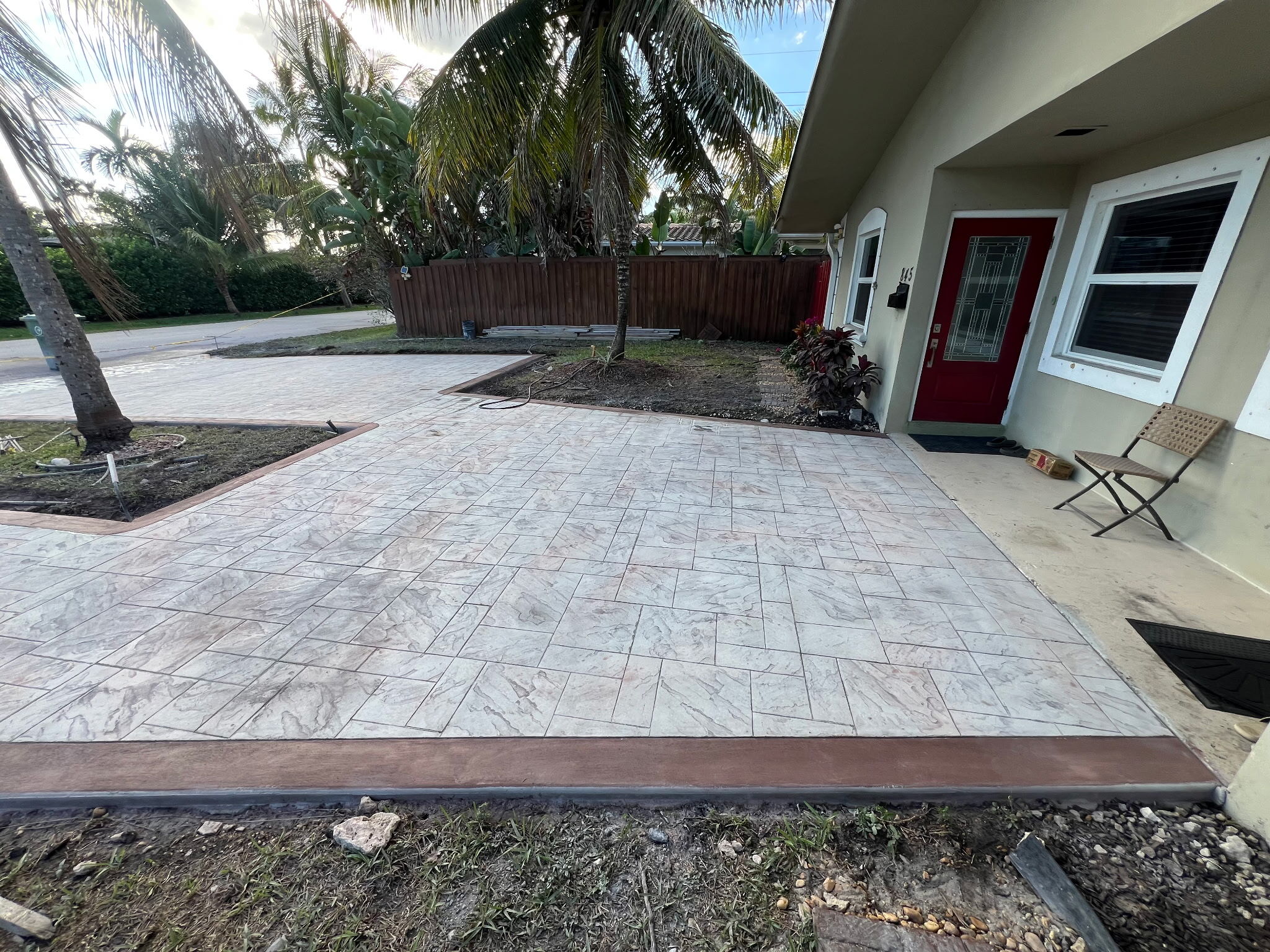 Stamped Concrete project in Miami Beach